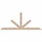 Ekena Millwork Saratoga Smooth Timber Gable Bracket, Douglas Fir, 108"W x 45"H x 1 1/2"D x 5 1/2"F, 10/12 Pitch GBW108X45X0206SAR00SDF - alternate 1
